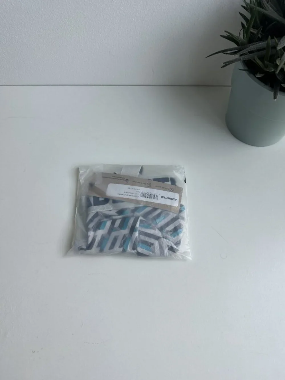Addicted - AD Print Jockstrap - Turquoise and Gray (L)